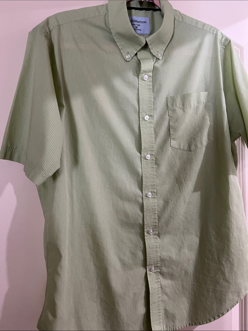 croft & barrow Light Green Short-Sleeve Button-Down Shirt H174.